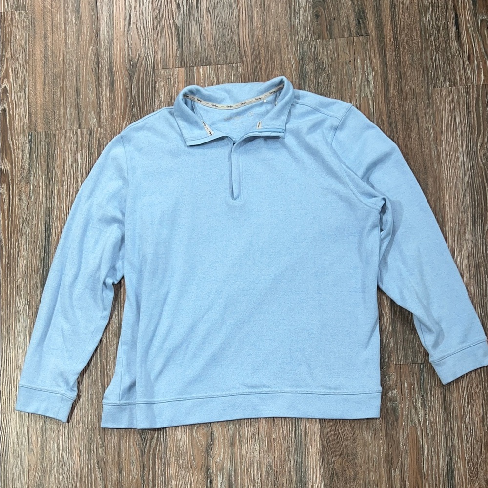 Walter Hagen Men's Sky Blue Zip Up Sweater